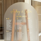 Frosted Acrylic Seating Chart Sign